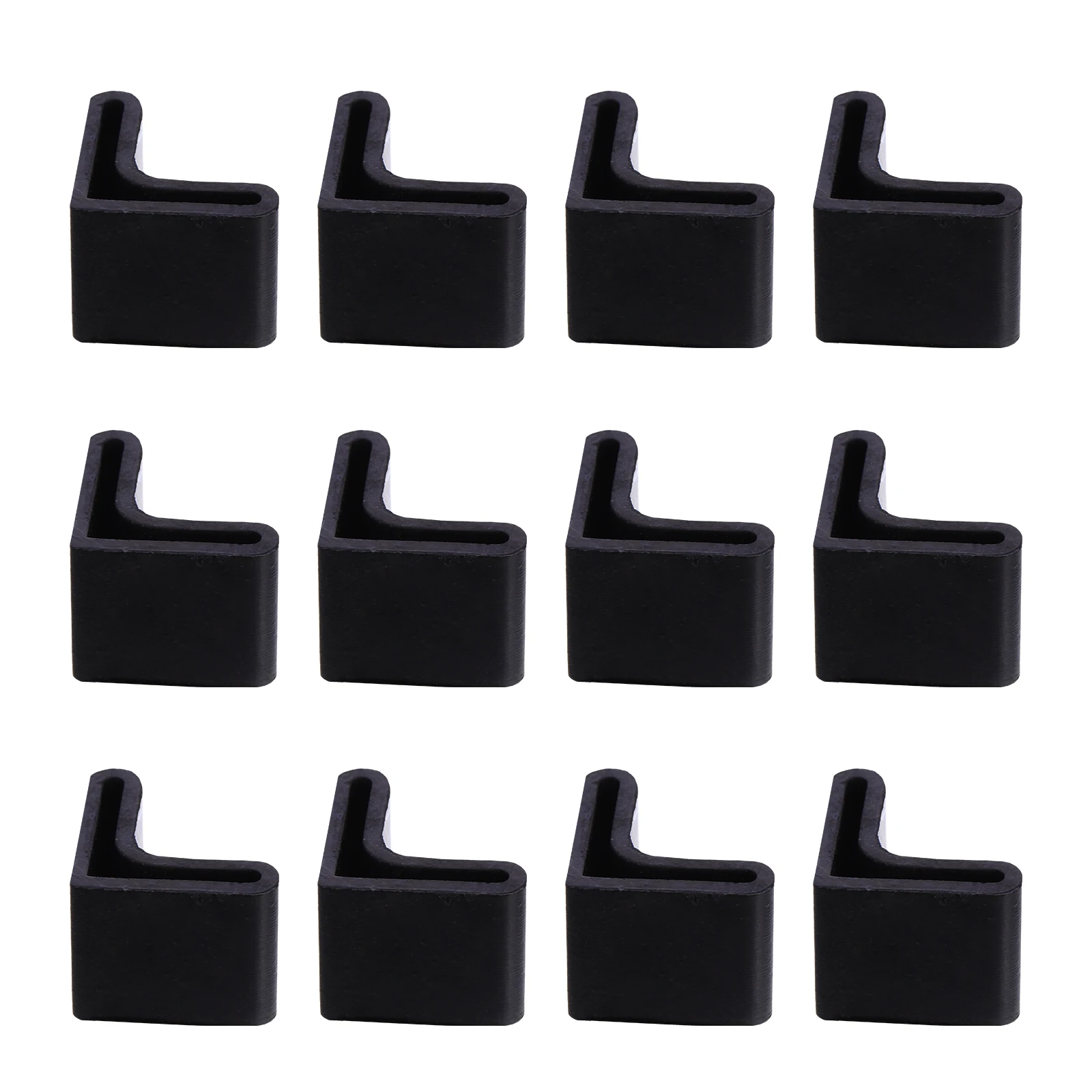 

30pcs L-Shaped Rubber Angle Iron Caps Furniture Angle Pads Bed Steel Frame Floor Chair Leg Protector Desk Feet Pad Non Slip Foot