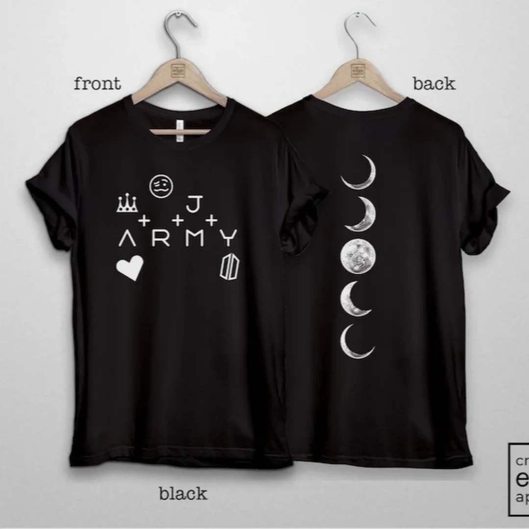 Kpop Army Tattoo Bedrucktes T-Shirt World Tour Konzert T-Shirt Sommer Reine Baumwolle Herren T-Shirt Kinderkleidung T-Shirt Y2k Frau