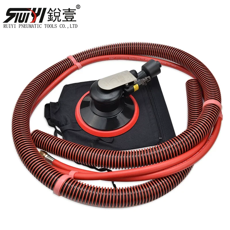 Ruiyi 6inch Pneumatic Grinder 6663A Vacuum Sandpaper Machine Industrial-Grade Sandpaper Polishing and Waxing Machine Polishing Machine