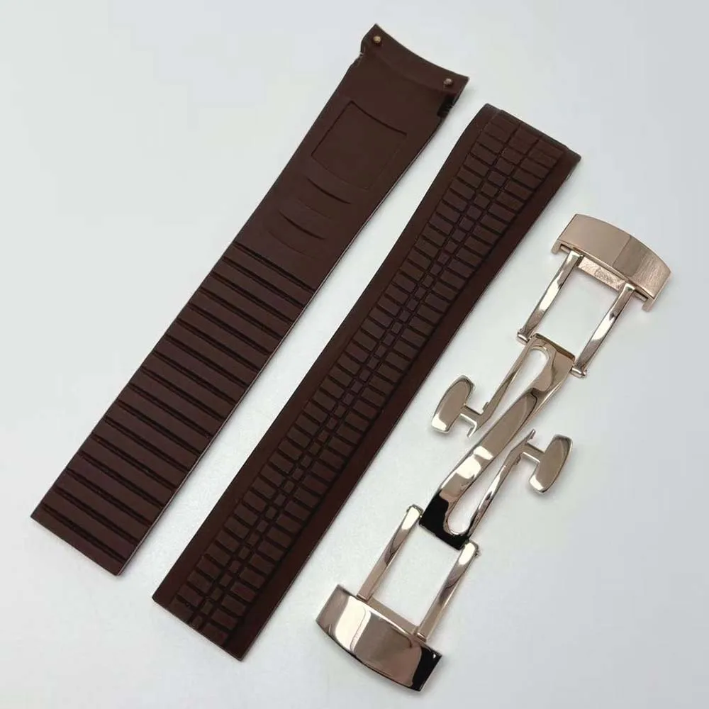 22mm Multi-Color Watch Parts, Silicone Rubber Strap, High-Quality Butterfly Clasp, Replacement Watch Accessories