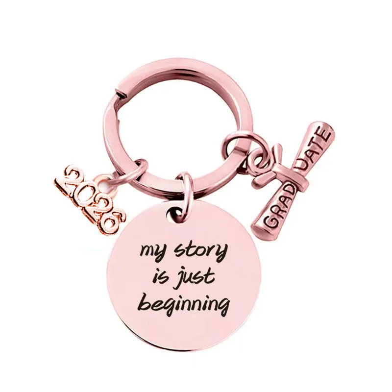 Graduation Hat 2026 Graduation Season Stainless Steel Keychain Pendant Wholesale Gift for Students Collection Commemoration