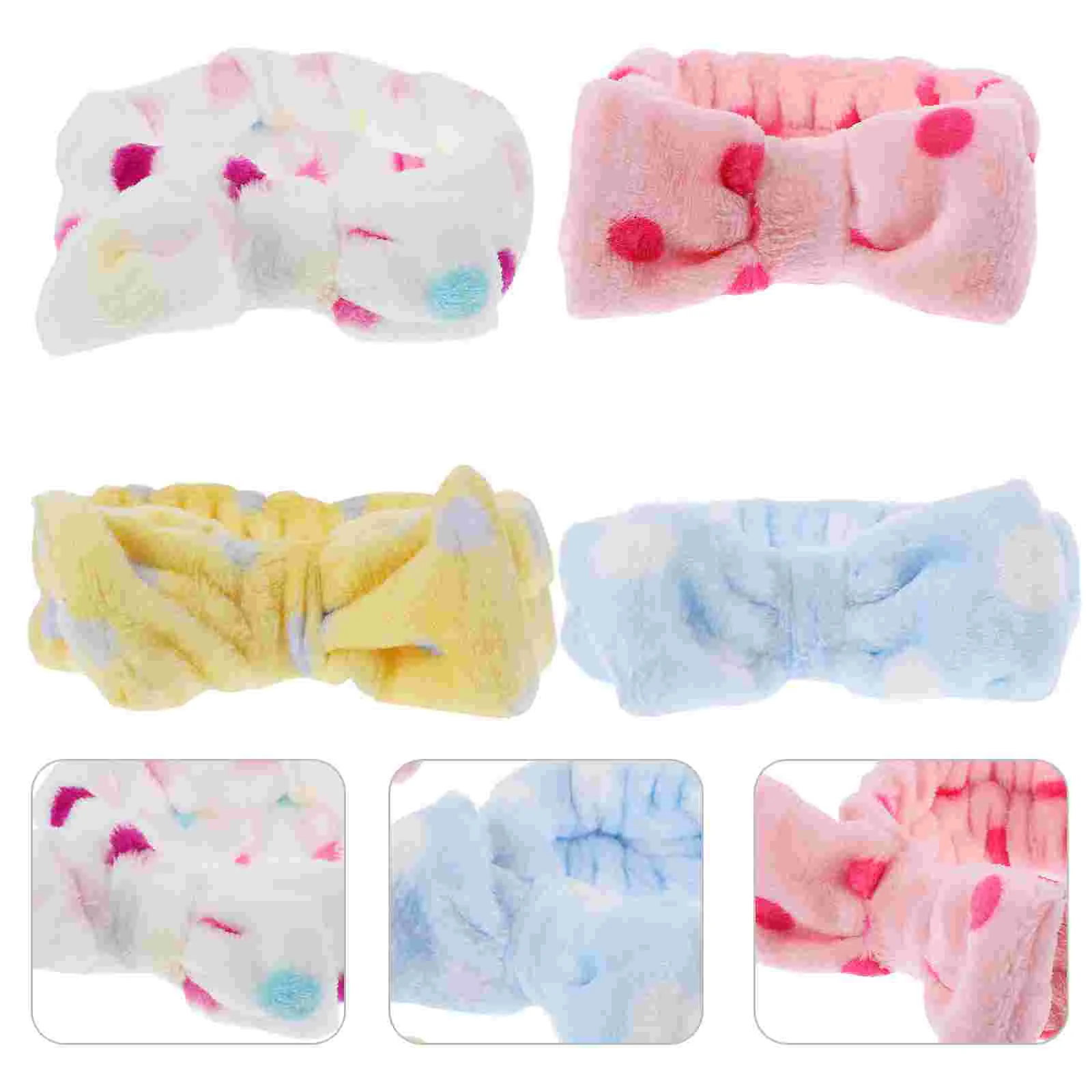 4 Pcs Korean Version Butterfly End Headband Miss Hair Women Bands Headwear for Washing Headbands