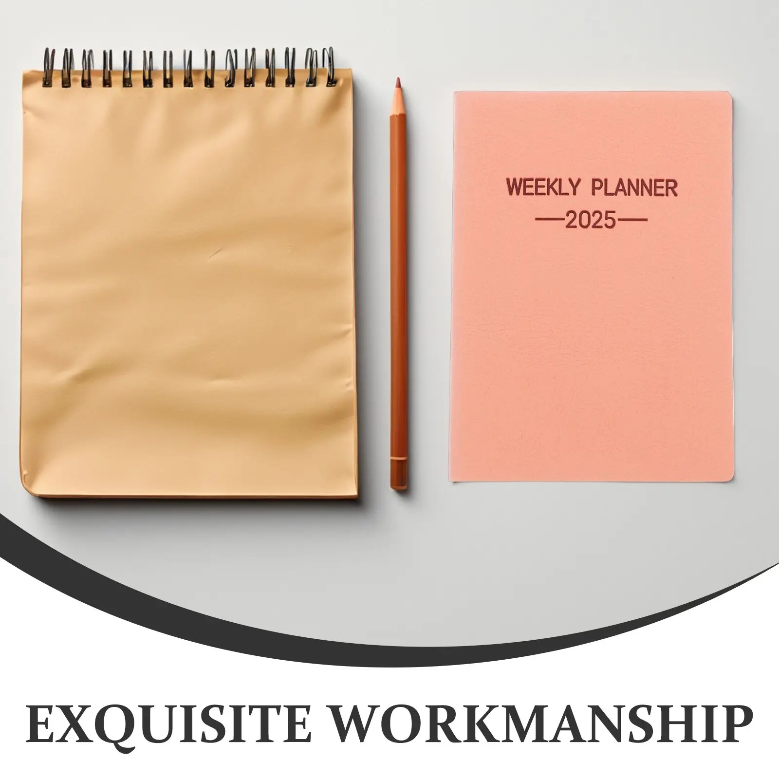 2025 Weekly Planner Monthly Bagged Undated Grid Calendar Paper Office