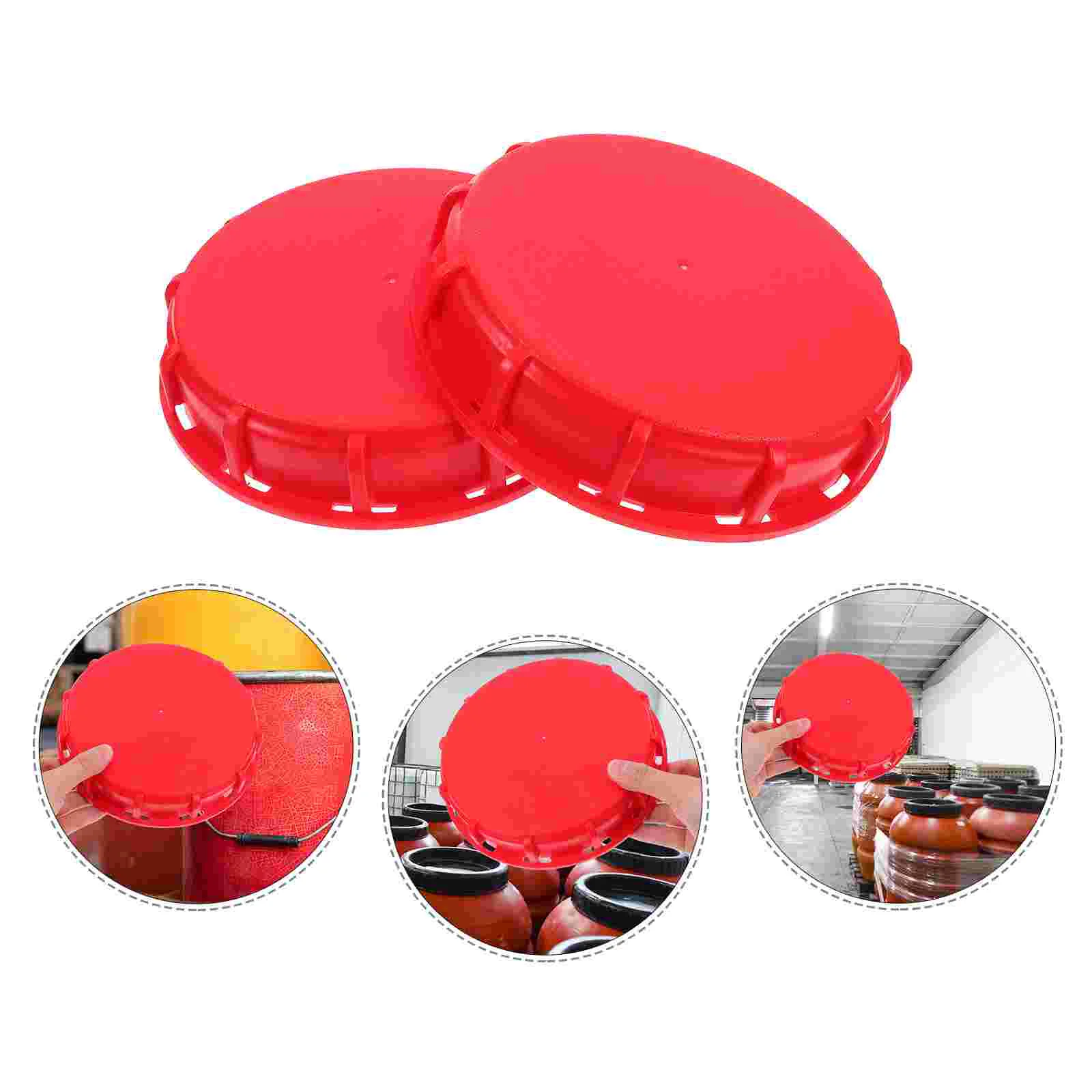 2 Pcs Ton Barrel Cover Water Tote Tank Lid for Ibc Liquid Storage Plastic Equipment