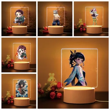 Demon Slayer Kanao Tsuyuri 3D Touch LED Night Light para decoração de quarto infantil, presente de aniversário para meninos e meninas