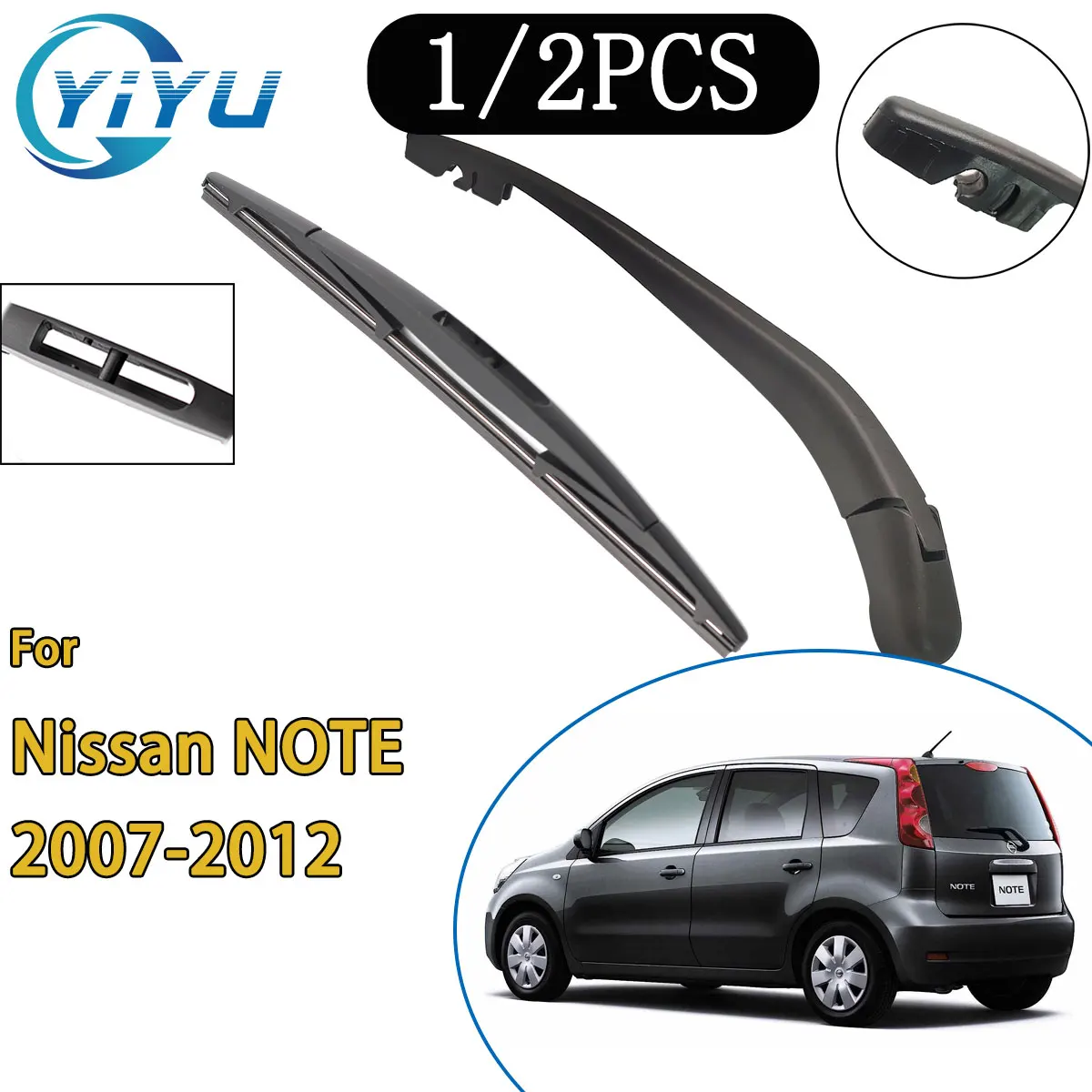 

1/2 шт., рычаг стеклоочистителя заднего стекла автомобиля, щетка стеклоочистителя для Nissan NOTE E12 MK2 2013-2019, автомобильные аксессуары, аксессуары