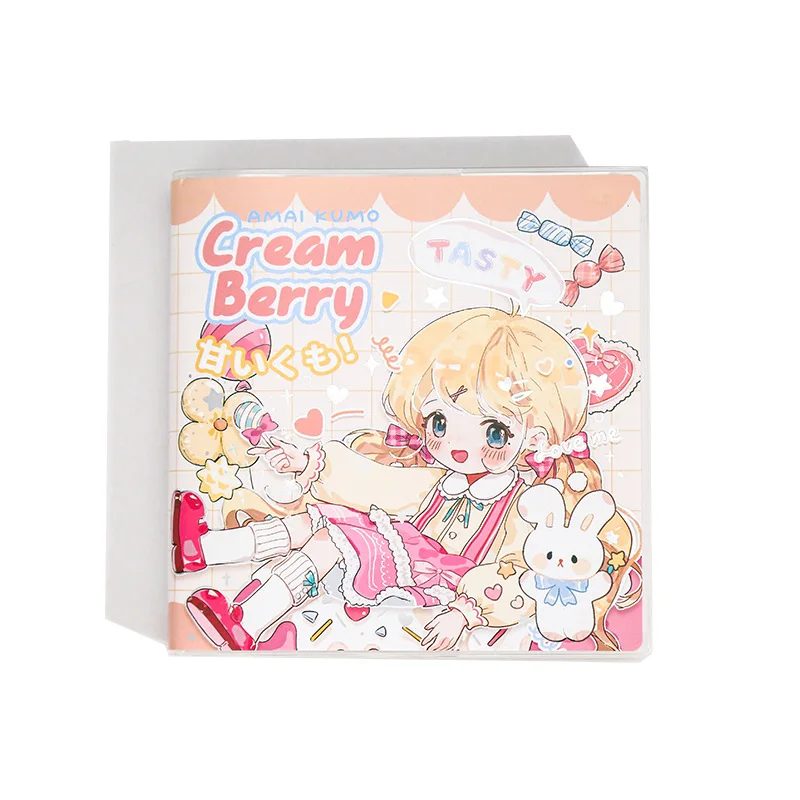 Square Notebook A Little Sweet Cloud Kawaii Girls Cute Cartoon Hand Account Book Diary Journal Jotter with Plastic Cover