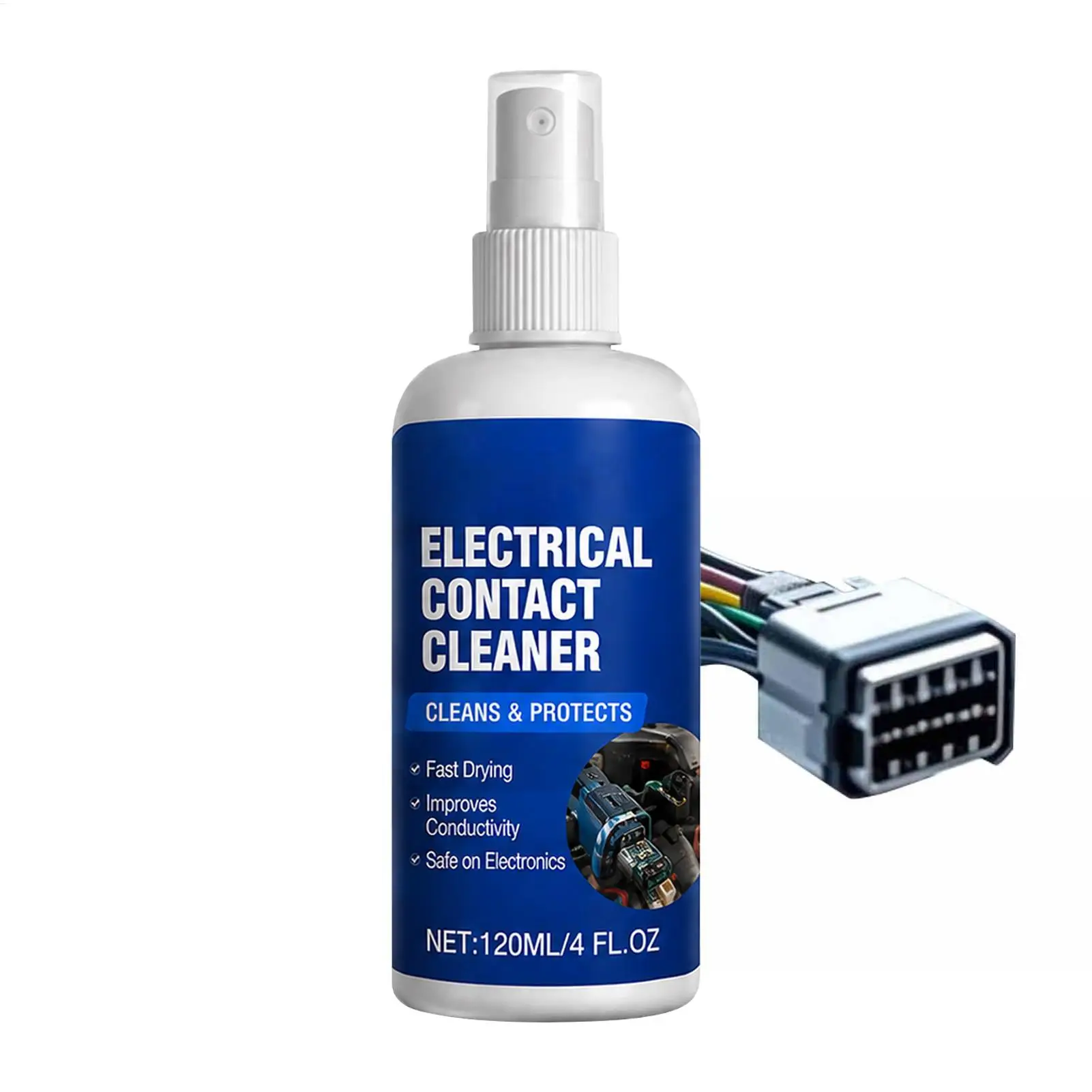 Contact Cleaner Spray | 120ml Wiring Connector Maintenance Spray | Electrical Wiring Contact Cleaner | for Car Industry Home - view 3