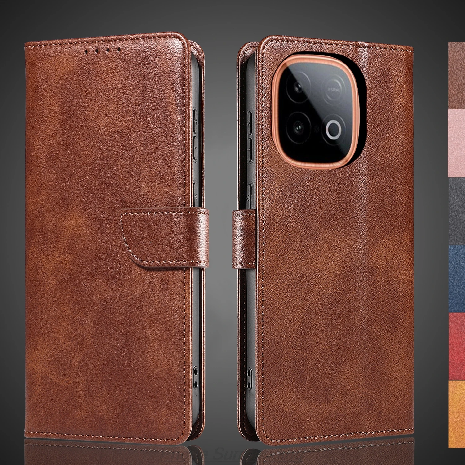 Funda de cuero con tapa tipo billetera para Vivo iQOO Z10 Turbo / Z10 Turbo Pro, bolsas de cuero Pu para teléfono, funda protectora, Fundas Coque