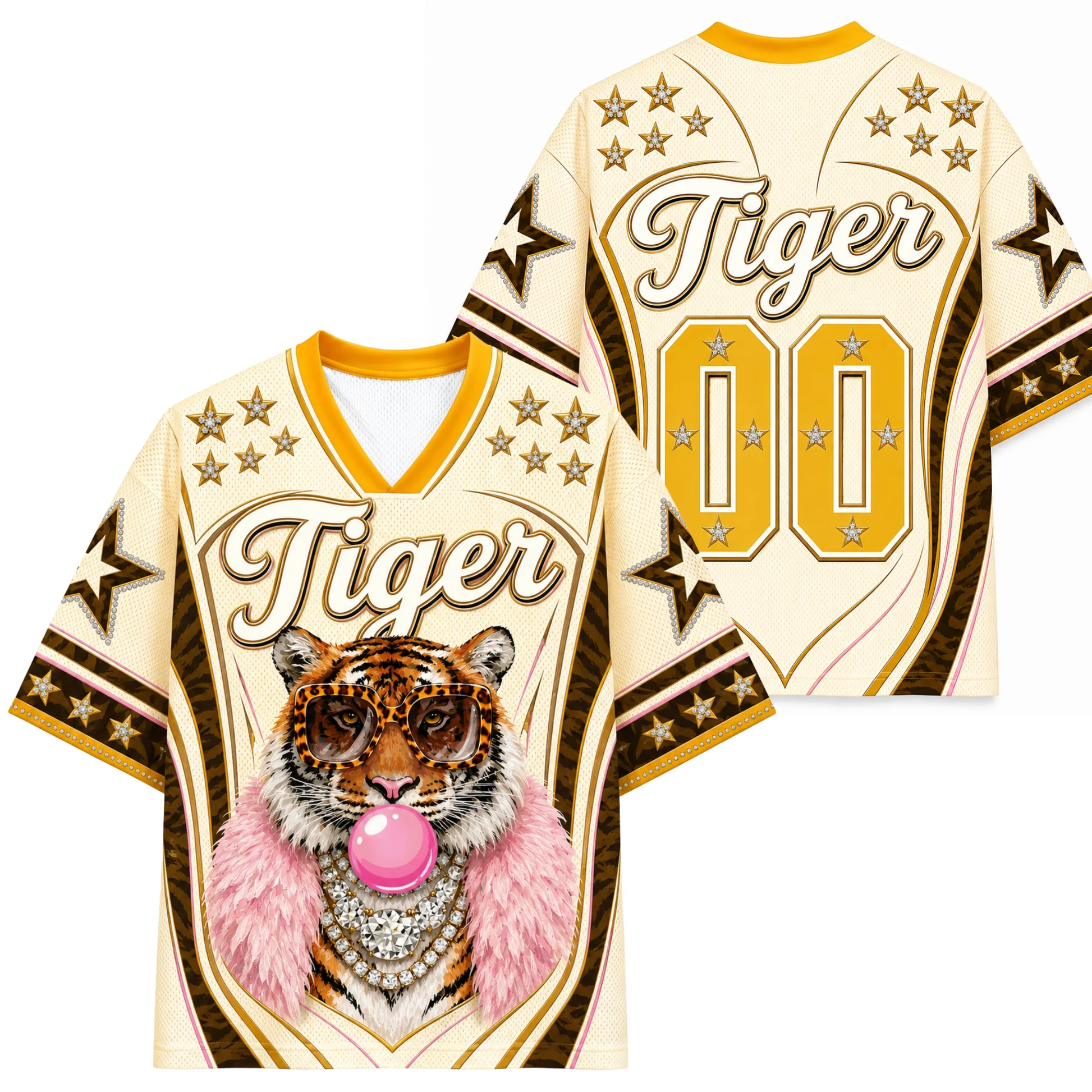 camiseta-feminina-estilosa-com-estampa-de-tigre-e-estrela-numero-00-decote-em-v-detalhes-em-leopardo-manga-curta-estilo-retro-hip-hop-streetwear-esportivo
