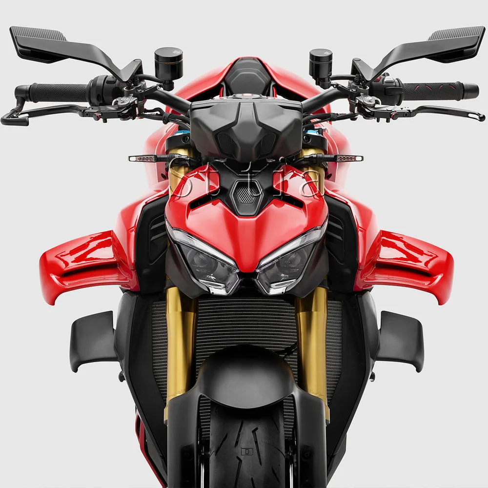 مرايا الرؤية الخلفية الجديدة تناسب Ducati Streetfighter V2 Streetfighter V4 2020-2025 مرايا جانبية للرؤية الخلفية بجناح الرياح للدراجات النارية #3