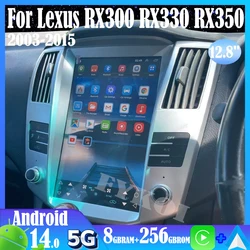 Android 15 For Lexus RX300 RX330 RX350 2003-2015 Car Radio Automotive Multimedia Tesla Style Carplay Auto Bluetooth 4G WIFI GPS