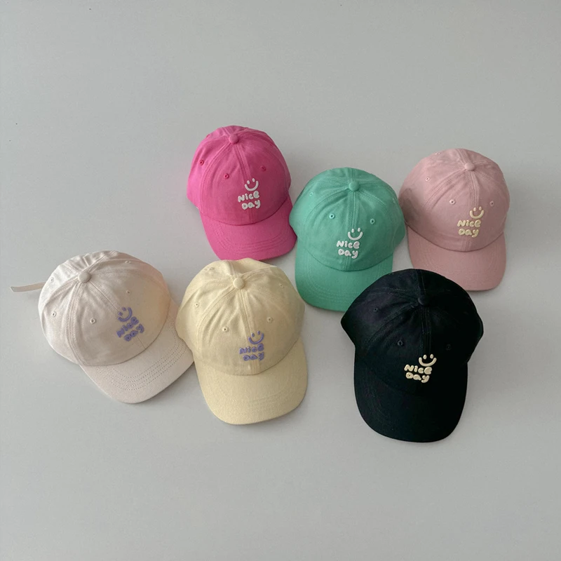 

Spring Summer Baby Baseball Caps Letter Pattern Sun Hats For Kids Boys Girls Autumn Cotton Children Peaked Hat