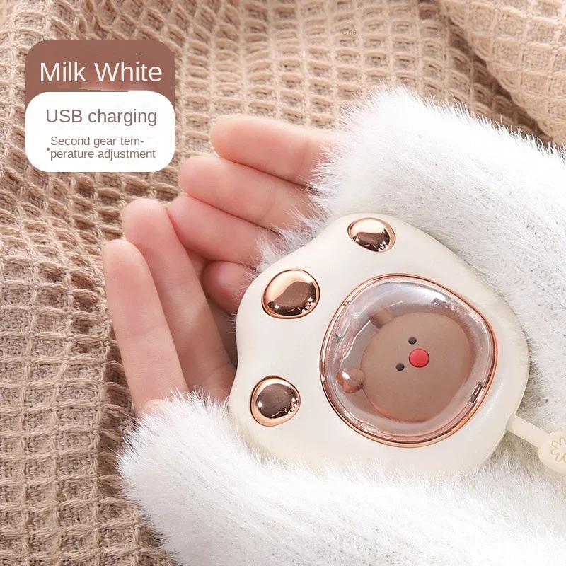 Cute Cat Paw Hand Warmer 1200mAh USB Rechargeable Portable Winter Keep Warm Gadget Pocket Mini Electric Heater Hand Warmer