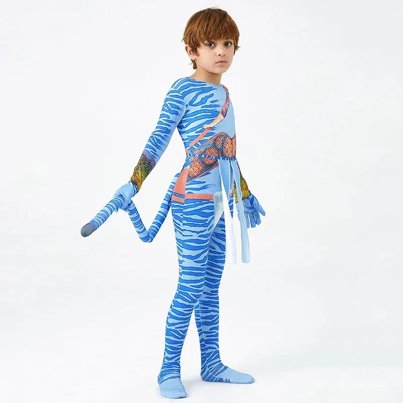 Aar Costume for Kids Aa The Way of Water Cosplay Bodysuit for Boys Girls Christmas Halloween Party Child Clothes