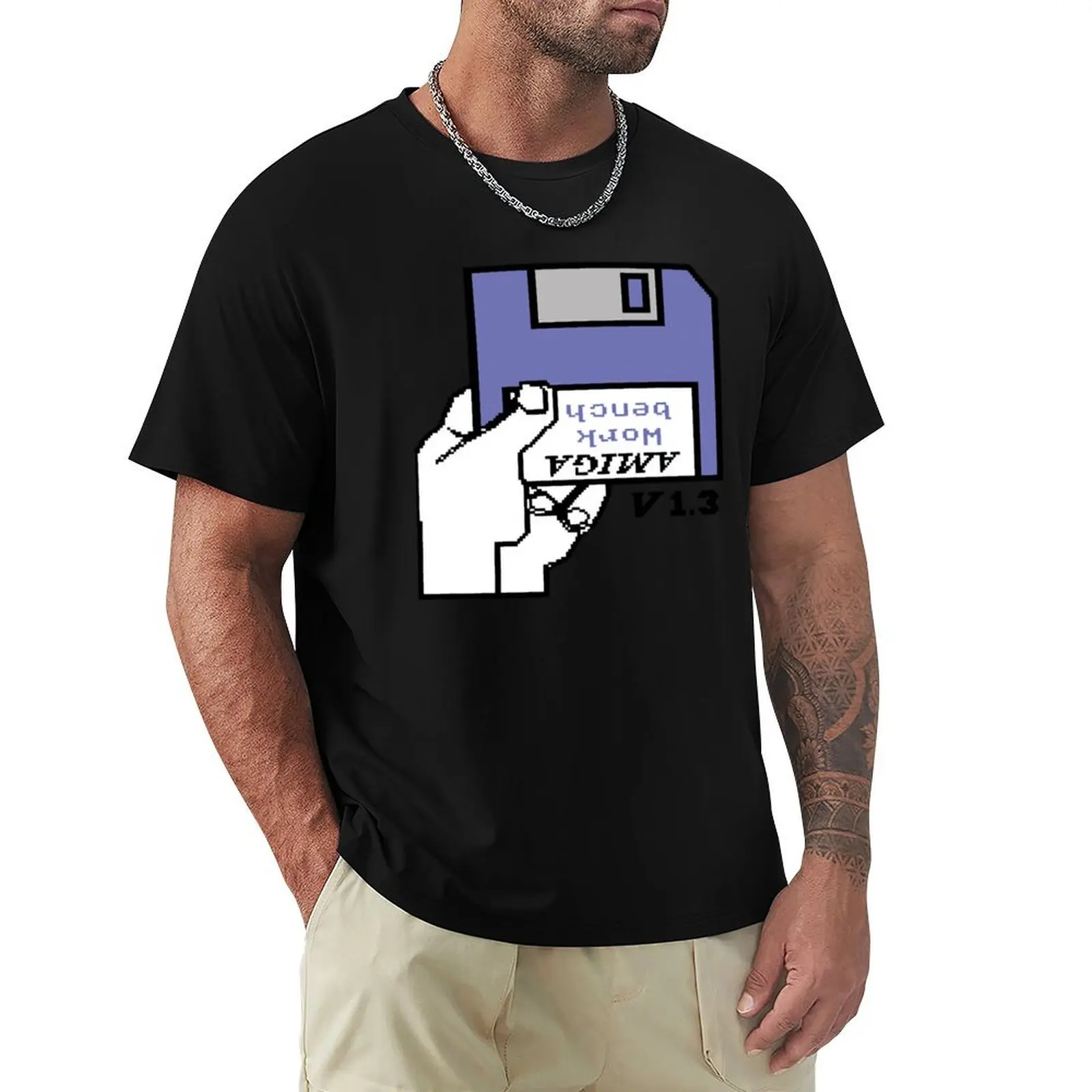 

AMIGA LOGO T-Shirt hippie clothes designer shirts slim fit t shirts for men