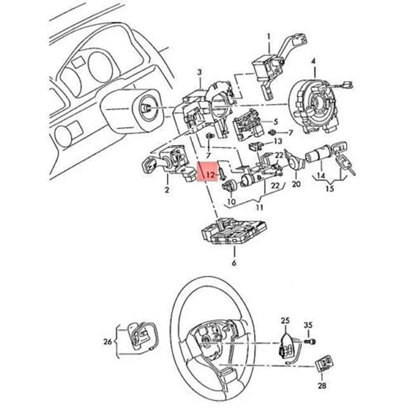 Base Screw Of Lgnition for BEC BEETLE CABRIO Polo Passat Golf Tiguan Fosca N90584502 N90540701 N90542201 N90583001