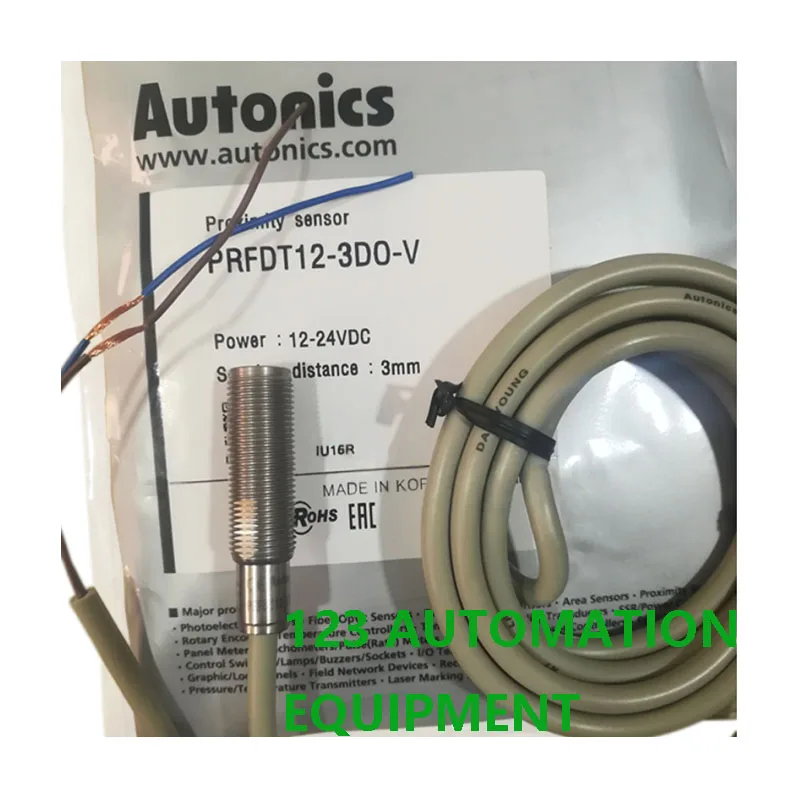 Authentic New Autonics PRFDT12-3DO-V Cylindrical Metal Proximity Sensor DC 2-Wire Switch