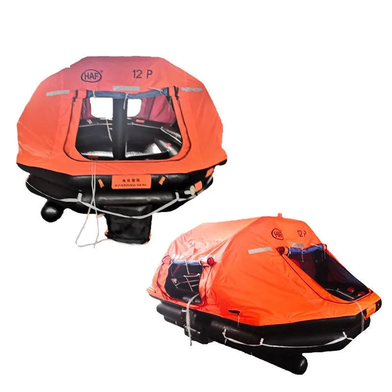 New Standard Inflatable Throwing Life Raft Self-righting Fishing Inspection Life Raft Inspection Certificate