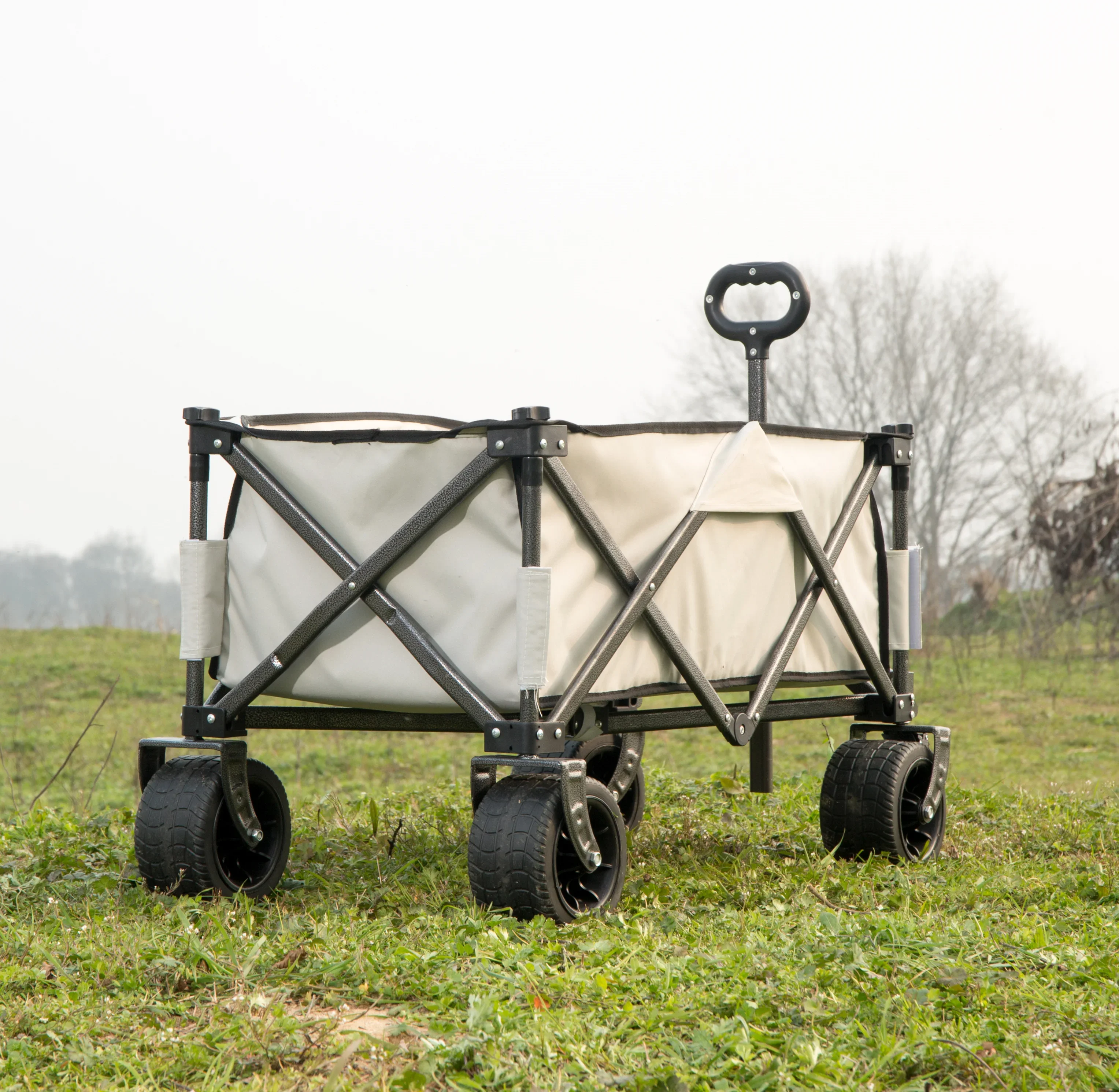 Outdoor Camping Trolley - Składany wózek wędkarski kempingowy z dużymi