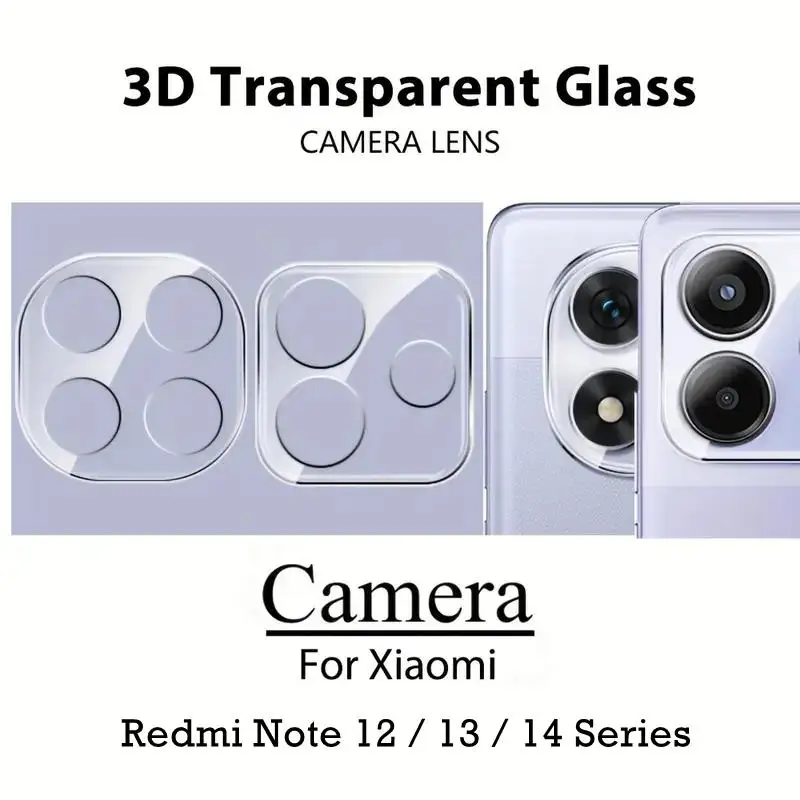 샤오미 레드미 노트 14 13 프로 플러스 + 4G 5G 카메라 강화유리 커버 풀 프로텍션용 3개 클리어 3D 렌즈 프로텍터