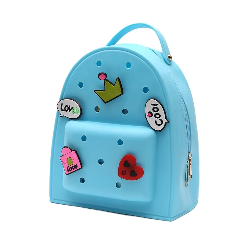 Cartoon Silicone Mochila para Senhoras, Saco De Escola, Luxo Bookbag, Mochilas Femininas, Novo