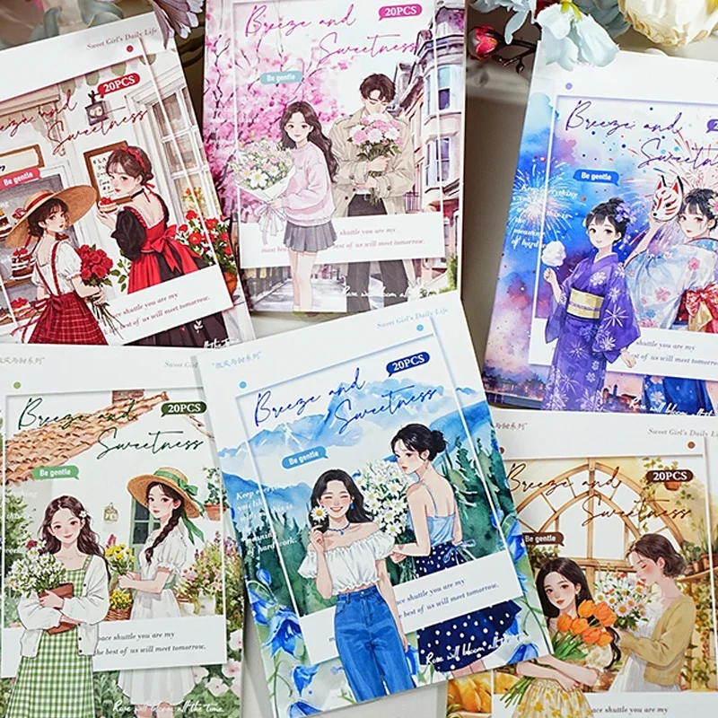 Mr. papel 60 pçs/saco brisa e doce série pet adesivo à prova dwaterproof água pacote coisas bonito adesivos diy manual molduras de fotos álbuns