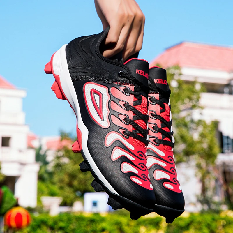 Unisex Baseball Cleats Softball Shoes Men Women Lightweight Low Top Spike Sneakers Breathable Durable for Training Game