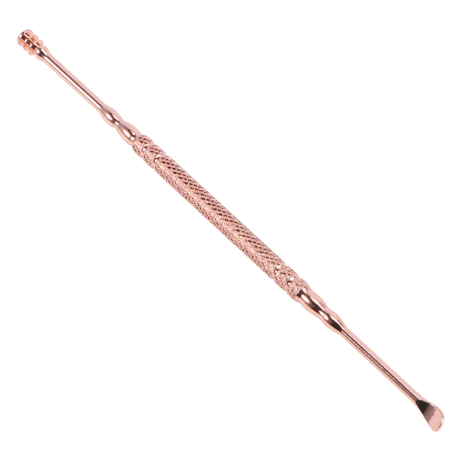 

Double Ended Ear Wax Pick Stainless Steel Scoop Spoon Remover Tool Safe Effective Cleaning Curette Rose Golden