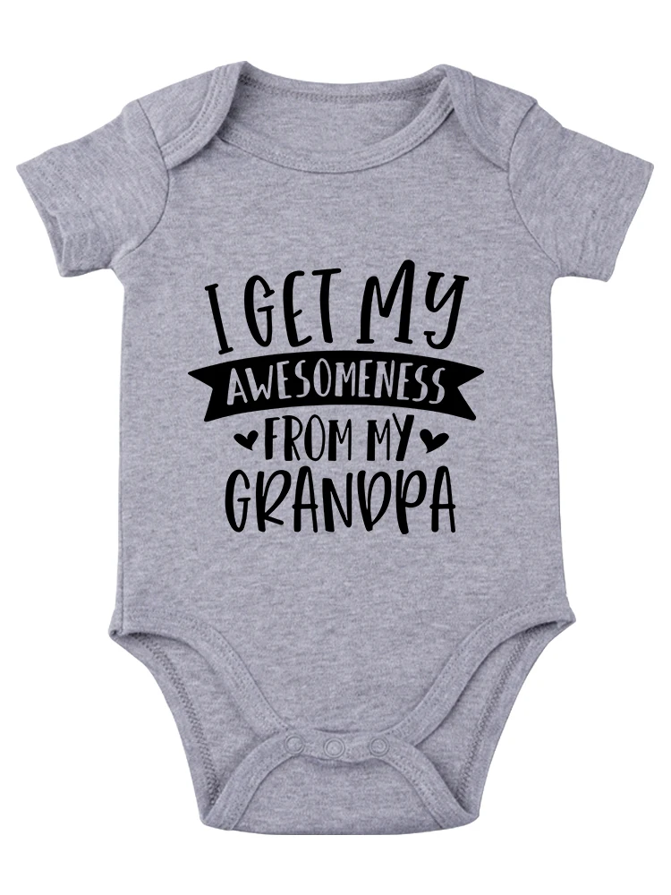 I Get My Awesomeness From My Grandpa -Funny Baby Essentials Bodysuit Newborn Baby Boy Clothes