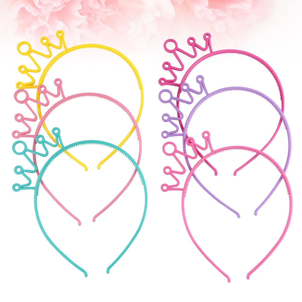 

24 шт. повязка на голову с короной фиолетовый головной убор Европейский и американский декоративный головной убор для волос розового цвета