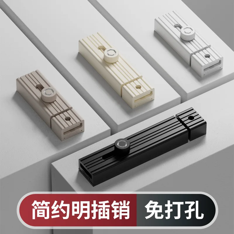 Bedroom door lock non-perforated simple door lock latch latch lock wooden door door lock buckle door and window anti-lock artifa