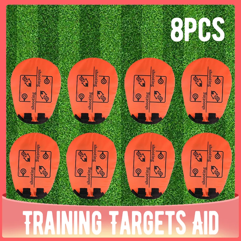 

8PCS Football Training Targets Aid Accessories Soccer Shooting Targets Goal Net Portable Durable Equipment for Kick Practice