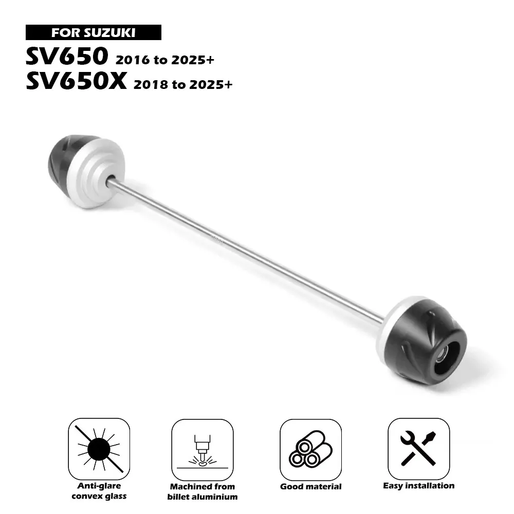

EVO Spindle Bobbins Kit For SUZUKI SV650 SV650X 2016-2025 + SV 650 X Motorcycle Front Rear Axle Fork Crash Slider Accessories