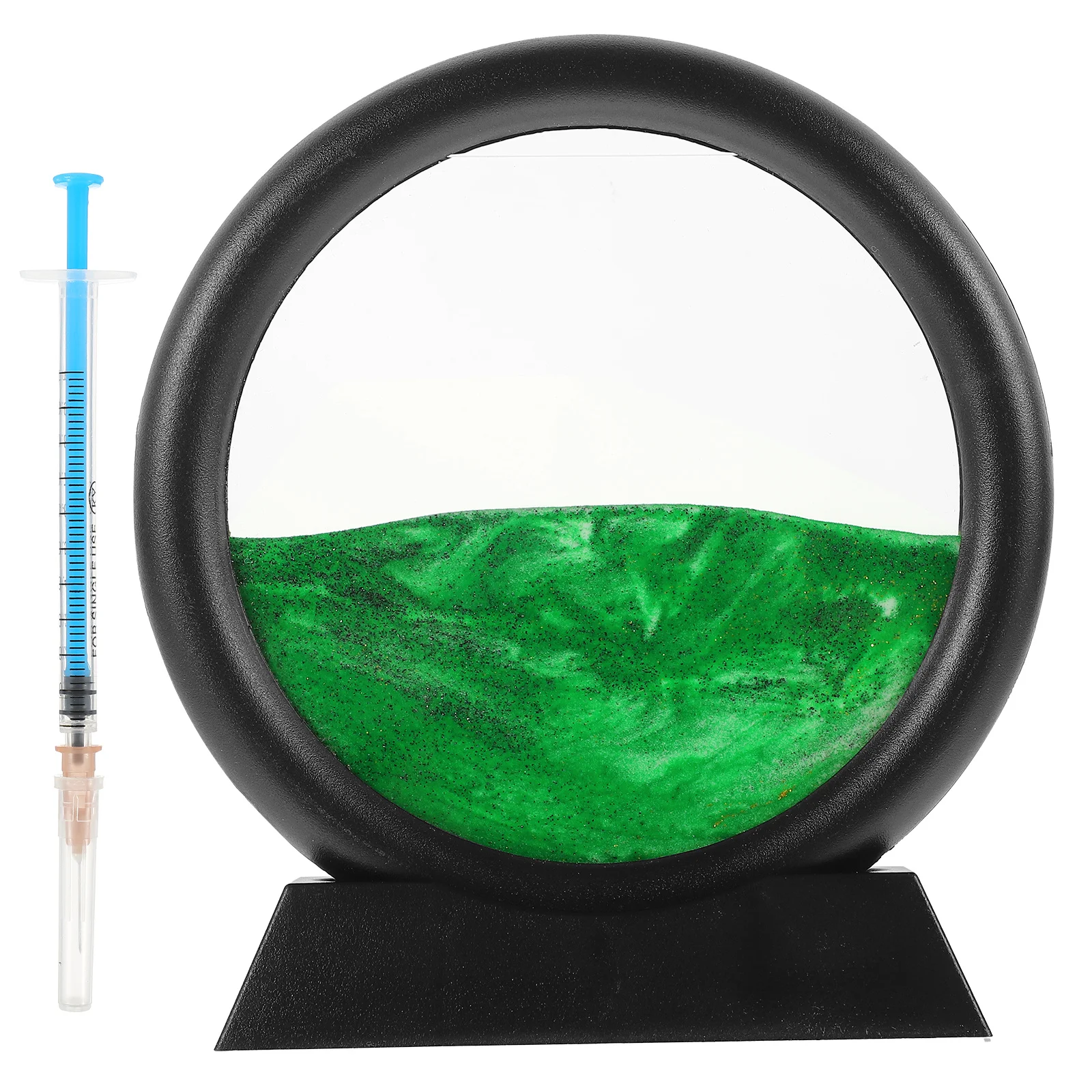 Round 3D Quicksand Painting Hourglass Moving Sand Art Decor High Clarity Safe Practical Long Lasting Sand Painting