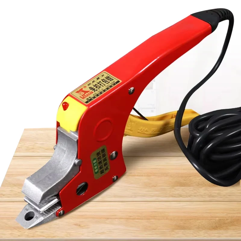 Handheld Electric Baler Hot Melt Pliers Manual Plastic PP Strapping Bonding Pull Tightener Electric Strapping Welding Tool