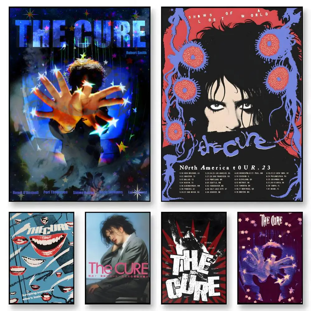 Singer The Cure Poster Poster Music Artist Print Graphic Streaming Film Style Wall Artwork Bedroom Decor