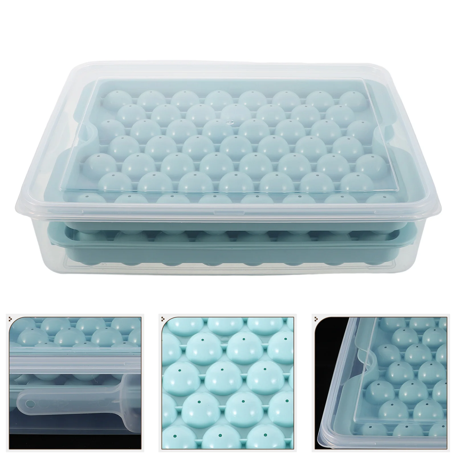 

1Set Mini Ice Ball Mold Tray Easy Press Ice Cube Maker Reusable Freezer Tray for Drinks Cocktails Iceball Maker