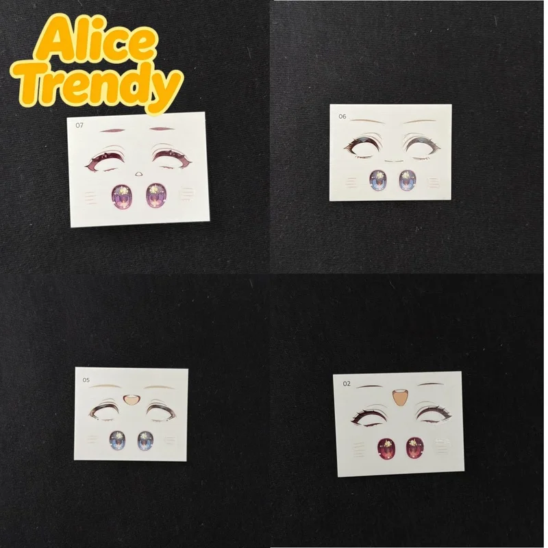 Light Night Twin Gen2 Mjd Doll Parts, Unpainted White Head & Character Water Slide Decals Gift