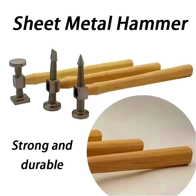 Repair Hammer Professional Car Dents Restoration Hammers Solid Wood Handle Metal Hammer Multi Functional Manual Service Tool