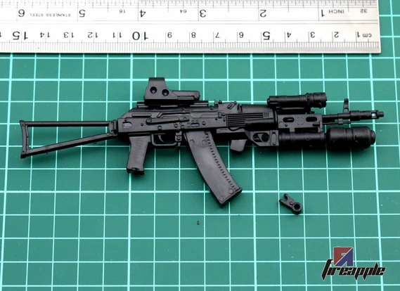 1/6 AK74 Assault Rifle Soldier Weapon Plastic Assemble Gun Model for 12\