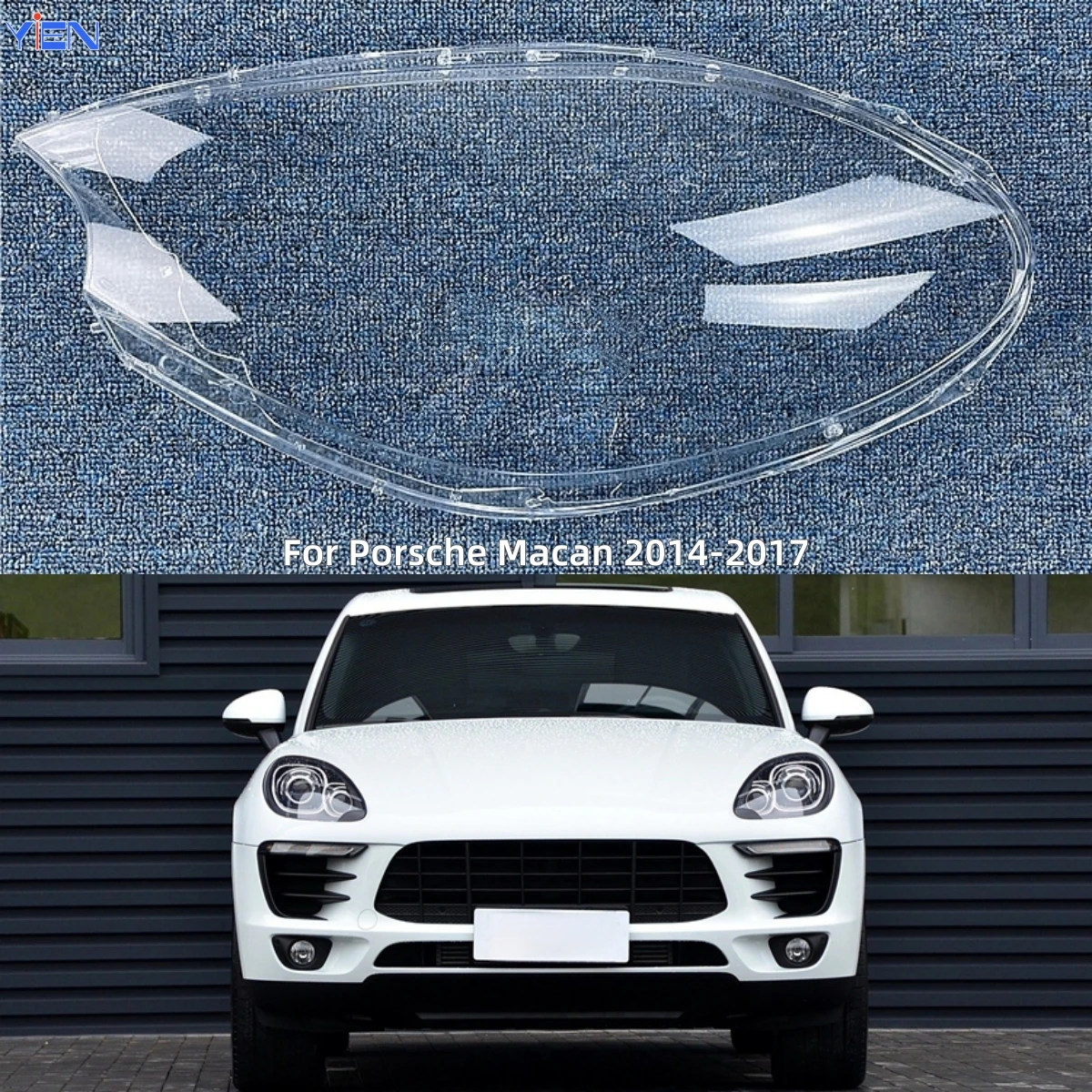 

For Porsche Macan 2014 2015 2016 2017 Accessory Cars Lights Cover Headlamp Housing Car Front Headlight Lens Cover Lights Shell