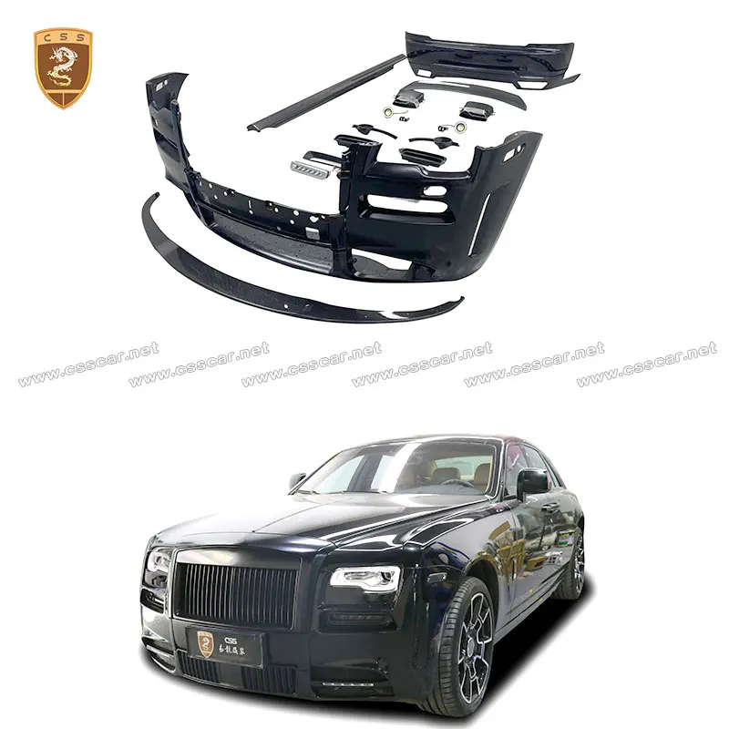 MSY Style Carbon Fiber Mix Fiberglass Car Bumper Grilles Long Axis Side Skirts Spoiler For Rolls Royce Ghost 2010-2019 body kits