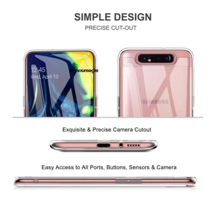transparent silicone tpu case for samsung galaxy a80 a90 5g saver back cover 360 protective on for samsun a60 clear fundas image 4