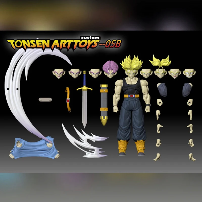 In Stock 100% Original Tonsen Arttoys Dragon Ball Future Trunks Super Saiyan SSJ SSJ2 Majin Buu Kid Buutenks Anime Model  Toys