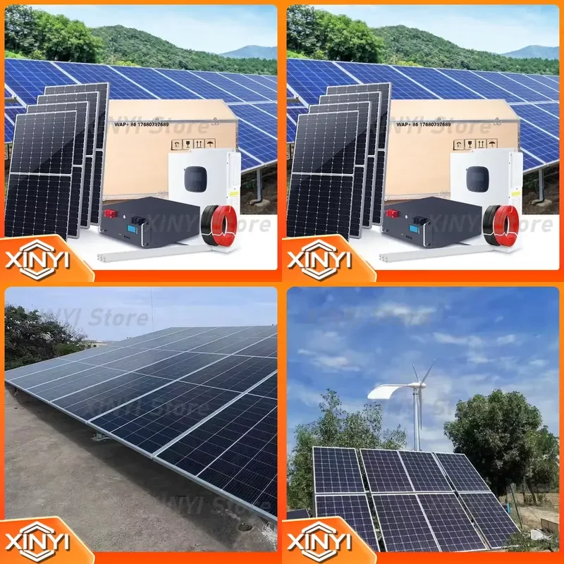 Portable 6200W Off-Grid Solar Energy System for Home Complete Power Steering System with Monocrystalline Silicon Panel and