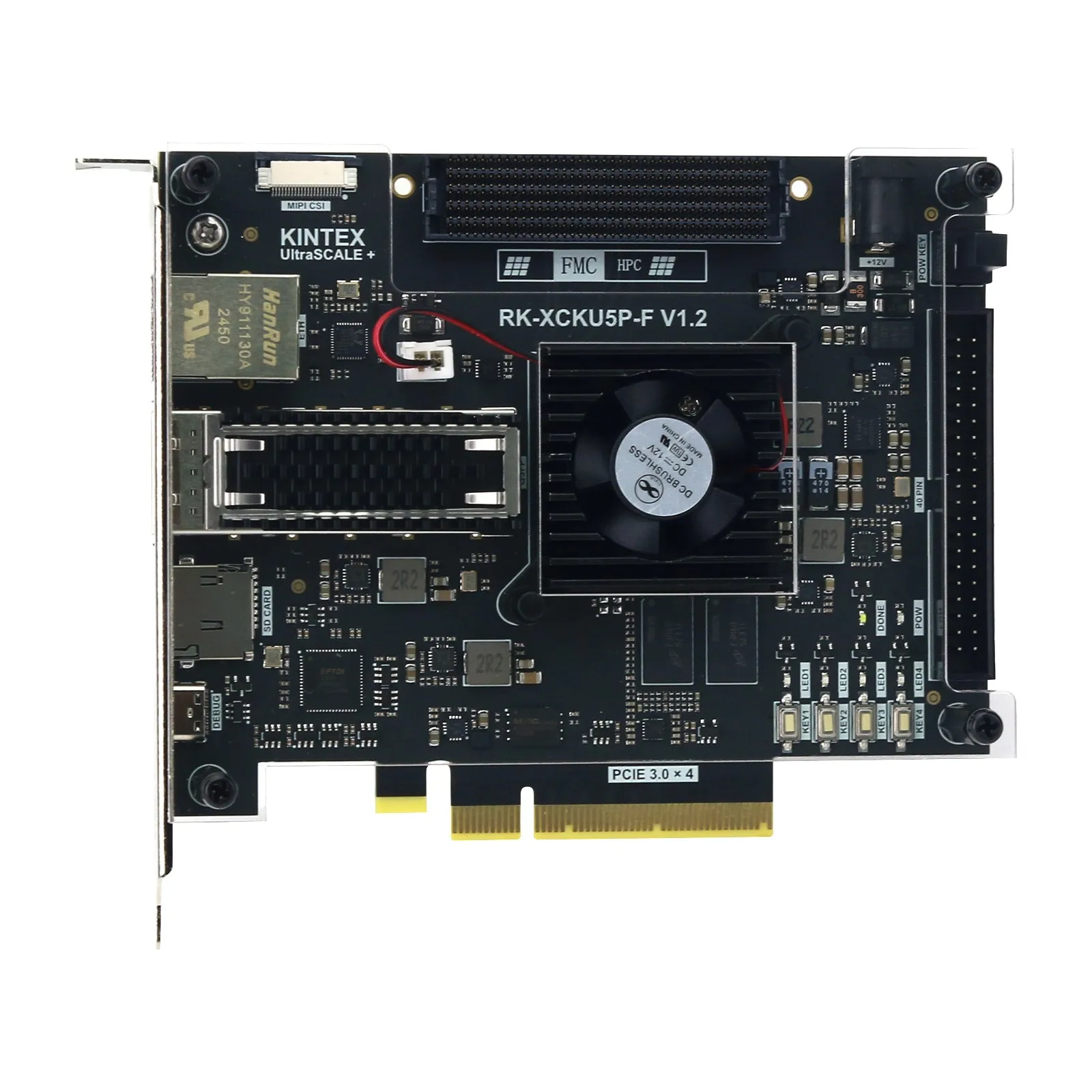KU5P Development Board XCKU5P FMC HPC QSFP28 100G Optical Port PCIE3.0 Electronic Modules And Kits Development Board