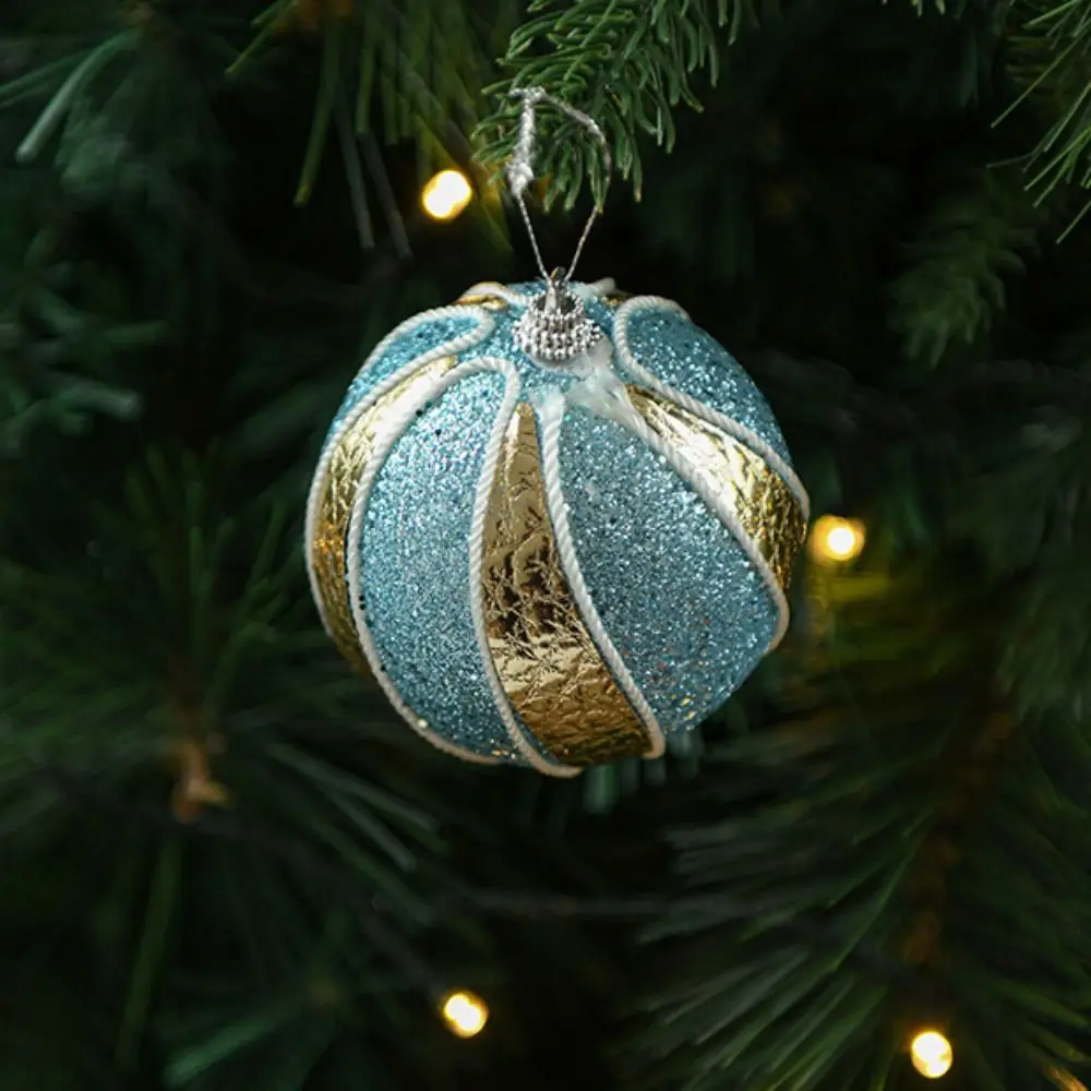

3pcs Crafts 8cm Christmas Ball Set Creative Waterproof Christmas Tree Pendant Delicate Colorful Hanging Ornament Shop