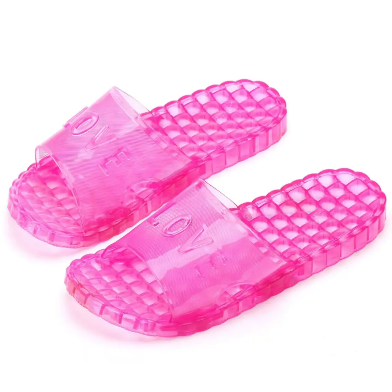 

Женские летние новые прозрачные тапочки на плоской подошве с кристаллами, нескользящие домашние тапочки на мягкой подошве с открытым носком, прозрачные тапочки для ванной комнаты