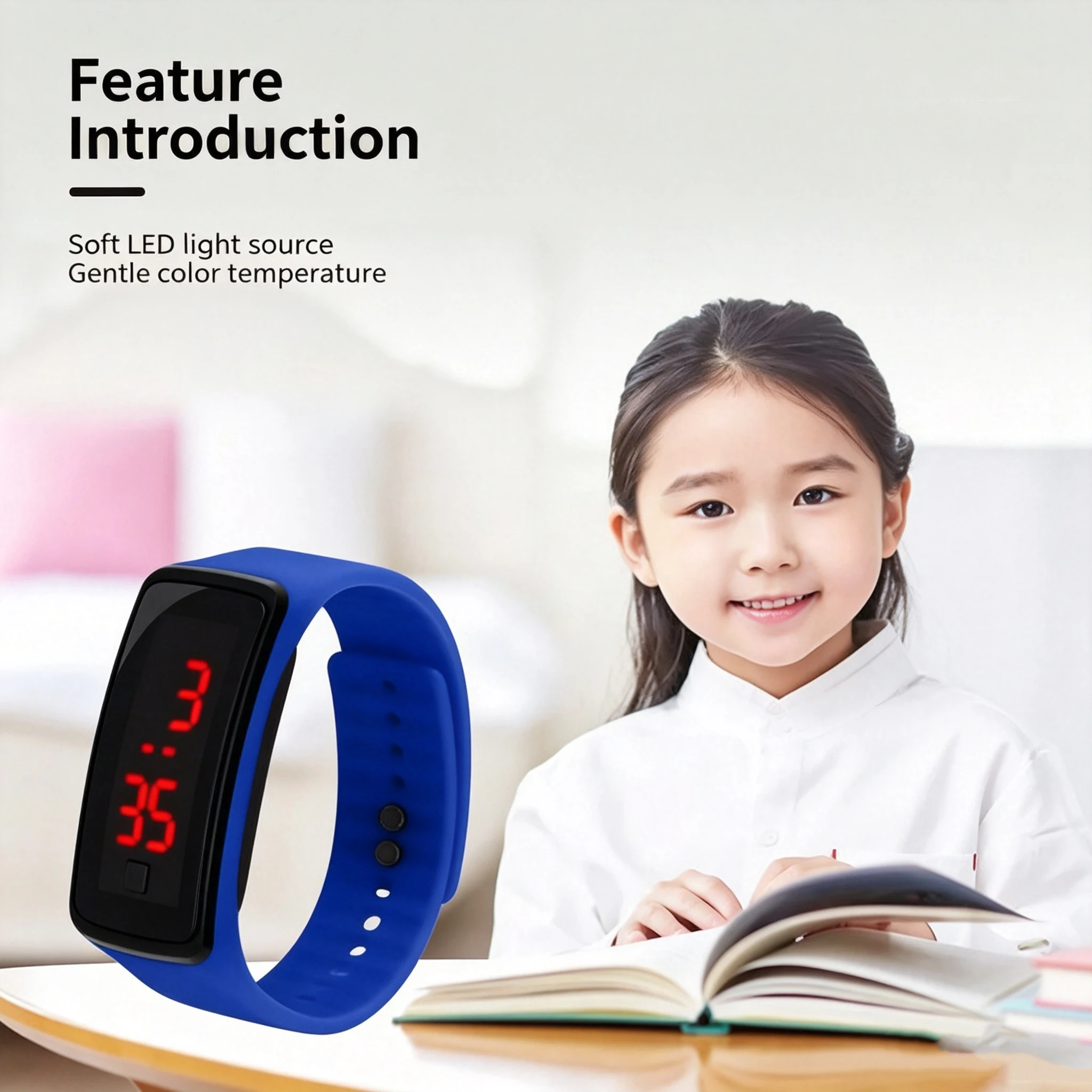 New Smart Bracelet Silicone Birthday Electronic Watch LED Digital Wrist Band Men Women Student Sport Adjustable Birthday Running